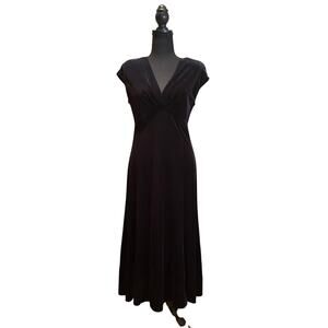 Vintage 90's/Y2K Maggy L. Black Velvet Dress, Size 8, EUC